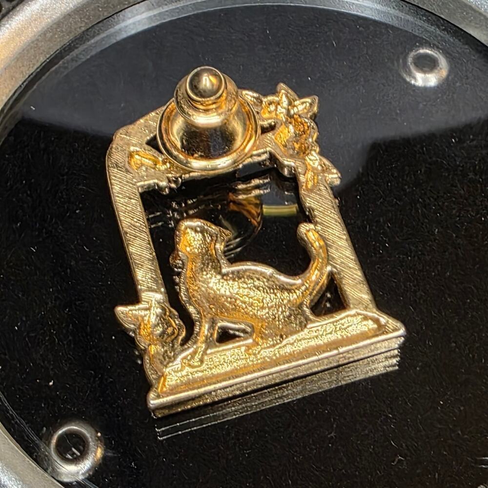 Figural Cat Door Knocker Brooch Pin Novelty Gold Tone 341 - Picture 3 of 6